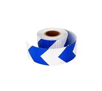 UIYOHSADG Ruban de Signalisation, Bande Réfléchissante Autocollante, Signal d'avertissement Rubalise Adhesif Sécurité pour Camion de Voiture Camping Car,White Blue