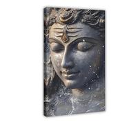 UIYTYBGAG Impression sur toile représentant le Seigneur Shiva - Décoration de chambre à coucher - 60 x 90 cm