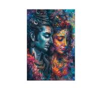 UIYTYBGAG Impression sur toile représentant le Seigneur Shiva hindou - Art mural - 30 x 45 cm