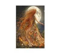 UIYTYBGAG Poster sur toile représentant une femme mystique et féminine divine - Décoration de chambre à coucher - 30 x 45 cm