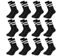 Uizuooy Chaussettes Enfants Garçons Filles Chaussettes de sport Football Coton Unisexe Chaussettes colorées Chaussettes de compression Enfants Respirantes Chaussettes de Tennis 12 paires 2410-39_42