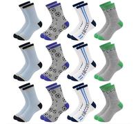 Uizuooy Chaussettes Enfants Garçons Filles de Sport Football Coton Unisexe Colorées Confortables de Compression Enfants Respirantes Chaussettes de Tennis 12 Paires 5501-31_34
