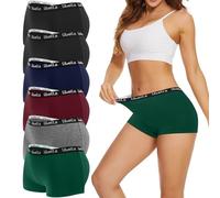 Uizuooy Culotte Femme Coton Boxer Femme Sport Shorts sous-Vêtements Extensibles pour Femmes Lot de 6 UN8-L-6