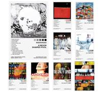 UJBVCX Lot de 9 Album de Radiohead, Décoration Murale, Impressions sur Toile de Pochettes, Affiche d'Art, sans Cadre, pour Dortoir Chambre, 20 x 30 cm