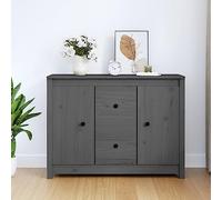 UJCHVHN Article-Buffet gris 100 x 35 x 74 cm en pin massif, armoires et rangement, buffets et buffets