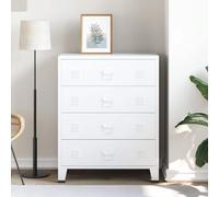 UJCHVHN Article-Industrial Armoire à tiroirs Blanc 78 x 40 x 93 cm Métal,Armoires et rangement, Commode