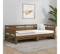 UJCHVHN Article-Lit gigogne sans matelas Marron 2x(80x200) cm,Lits et accessoires, lits et cadres de lit