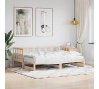 UJCHVHN Article-Méridienne avec lit gigogne sans matelas 90 x 190 cm simple en bois massif, lits et accessoires, lits et cadres de lit