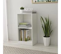 UJCHVHN Bibliothèque blanche 40 x 24 x 75 cm en bois d'ingénierie et étagères sur pied