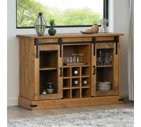 UJCHVHN Buffet Halden 2 portes coulissantes 112 x 40 x 80 cm en bois massif, armoires et rangement, buffets et buffets