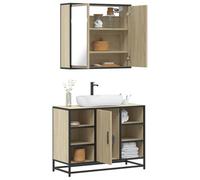 UJCHVHN Ensemble de meubles de salle de bain 2 pièces en chêne Sonoma