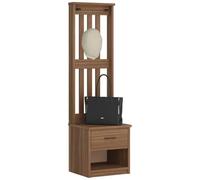 UJCHVHN Hall Tree Sandens Bancs de rangement et d'entrée en bois massif 45 x 40 x 159,5 cm