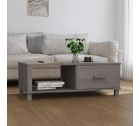 UJCHVHN HAMAR Table basse en bois massif Gris clair 100 x 55 x 35 cm