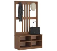UJCHVHN Item-Hall Tree Sandens Bancs de rangement et d'entrée en pin massif 87 x 40 x 159,5 cm