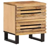 UJCHVHN Item-Table de chevet 40 x 34 x 46 cm Bois massif Mangue crue, Tables de chevet