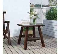 UJCHVHN Table d'appoint 49 x 49 x 50 cm en bois massif épicéa, siège extérieur extérieur, canapé sectionnel extérieur