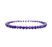 UJEDFHV bracelet de perles Bracelet en perles de pierre naturelle violet foncé for homme et femme, 4/6/8/10/12 mm, idéal for les couples(12mm)