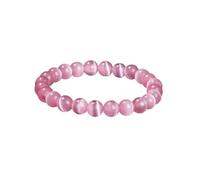 UJEDFHV bracelet de perles Bracelets de perles rondes en pierre naturelle for femmes, tendance, 6, 8 et 10 mm, corde élastique, bijoux yoga(Beads 10mm,Dark Pink)