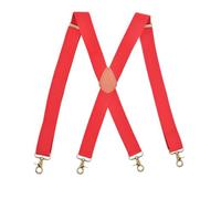 UJEDFHV Bretelles Homme 1Pc 3.5X120cm Men Suspenders 4 Clip Buckles Adjustable X-shaped Clasp Hook Braces Adult Belt For Pants Jeans Strap Accessories(Red)