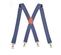 UJEDFHV Bretelles Homme 1Pc 3.5X120cm Men Suspenders 4 Clip Buckles Adjustable X-shaped Clasp Hook Braces Adult Belt For Pants Jeans Strap Accessories(Blue)