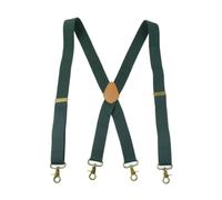 UJEDFHV Bretelles Homme 1Pc 3.5X120cm Men Suspenders 4 Clip Buckles Adjustable X-shaped Clasp Hook Braces Adult Belt For Pants Jeans Strap Accessories(Green)