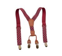 UJEDFHV Bretelles Homme Kids Suspenders leather Clip-on Straps Adjustable Elastic Y-Back Brace Children Boy Girl Braces(Burgundy)