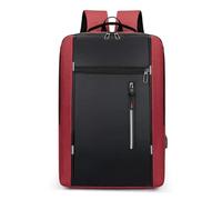 UJEDFHV Cartable Sac à dos d'école imperméable Oxford for ordinateur portable, for homme, avec chargeur USB, idéal for les voyages d'affaires et l'école, grande capacité(Red)
