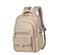 UJEDFHV Cartable Sac à dos d'école, sac imperméable multicouche Oxford, grande capacité, simple, for les déplacements en dehors de la ville(Brown)