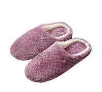 UJEDFHV Claquette Hommes Chaussons for hommes hiver en peluche chaud maison chaussures femmes fourrure pantoufle intérieur Silence confort sol diapositives chambre(Style3-purple,38-39(fit 37-38))