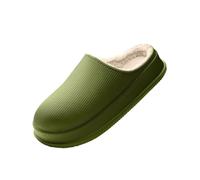 UJEDFHV Claquette Hommes EVA Automne Et Hiver Maison Pantoufles Femmes Homme Intérieur Ménage Pantoufles Grande Taille 46 47 Couple Imperméable Antidérapant Semelle Épaisse(Deep Green,40-41)