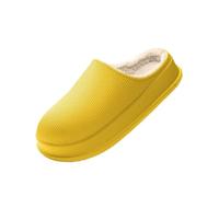 UJEDFHV Claquette Hommes EVA Automne Et Hiver Maison Pantoufles Femmes Homme Intérieur Ménage Pantoufles Grande Taille 46 47 Couple Imperméable Antidérapant Semelle Épaisse(Yellow2,38-39)