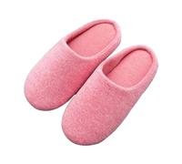 UJEDFHV Claquette Hommes Pantoufles de maison en peluche for hommes et femmes, chaussures plates chaudes douces, d'intérieur, couleur bonbon, automne hiver(D-Pink,36-37)