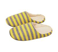UJEDFHV Claquette Hommes Pantoufles de maison en peluche for hommes et femmes, chaussures plates chaudes douces, d'intérieur, couleur bonbon, automne hiver(E-Yellow,36-37)