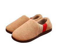 UJEDFHV Claquette Hommes Pantoufles En Coton For Hommes, D'intérieur Mousse À Mémoire De Forme, Confortables, Antidérapantes, Chaussures Maison For, Grande Taille, Hiver(Khaki,37-38(Suit 36-37))