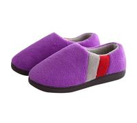 UJEDFHV Claquette Hommes Pantoufles En Coton For Hommes, D'intérieur Mousse À Mémoire De Forme, Confortables, Antidérapantes, Chaussures Maison For, Grande Taille, Hiver(Purple,47-48(Suit 46-47))
