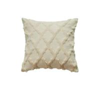 UJEDFHV Housse De Coussin 2pcs Soft Plush Short Cushion Cover Decorative Pillows Plain Pillowcases 45x45 Cm Pillow for Sofa Chair Home Decor(Beige,50cm x 50cm)