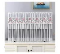 UJEDFHV Housse Tv Lace TV Dust Cover Desktop Wall Mounted LCD Turn On The Simple Hanging For Household Use Without Removing It(Pink,85 x Height 55cm)