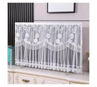 UJEDFHV Housse Tv Minimalist TV Dust Cover Do Not Remove The Desktop Mounted When Starting Up Comfortable Lace Dustproof Cloth(White,130 x Height 85cm)