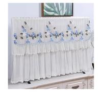 UJEDFHV Housse Tv Pink Tassel Lace TV Cover Soft And Breathable Chiffon Television Protective Wall Mounted Vertical Universal Dust Hood(Orange,105x Height 65cm)