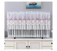 UJEDFHV Housse Tv TV Dust Cover Can Be Turned on Without Remove The Hanging Desktop Thin LCD Protective with Lace Simple(Color 019,168x100cm)