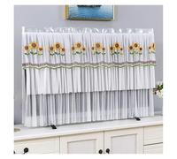 UJEDFHV Housse Tv TV Dust Cover Can Be Turned on Without Remove The Hanging Desktop Thin LCD Protective with Lace Simple(Color 013,168x100cm)