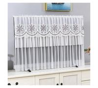 UJEDFHV Housse Tv TV Dust Cover Can Be Turned on Without Remove The Hanging Desktop Thin LCD Protective with Lace Simple(Color 010,95x56cm)