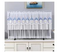 UJEDFHV Housse Tv TV Dust Cover Can Be Turned on Without Remove The Hanging Desktop Thin LCD Protective with Lace Simple(Color 018,145x83cm)