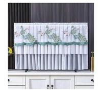 UJEDFHV Housse Tv TV Dust Cover Can Be Turned on Without Remove The Hanging Desktop Thin LCD Protective with Lace Simple(Color 04,120x70cm)