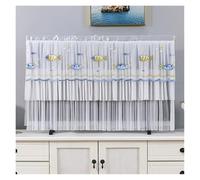 UJEDFHV Housse Tv TV Dust Cover Can Be Turned on Without Remove The Hanging Desktop Thin LCD Protective with Lace Simple(Color 15,130x75cm)