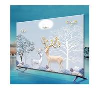 UJEDFHV Housse Tv Universal TV Cover Protective Household Dust Cloth Machine Washable Soft And Silky Decoration 32-75 Inch(Color-05,32 Inch)