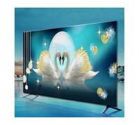 UJEDFHV Housse Tv Universal TV Cover Protective Household Dust Cloth Machine Washable Soft And Silky Decoration 32-75 Inch(Color-09,65 Inch)