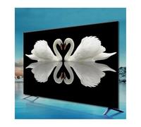 UJEDFHV Housse Tv Universal TV Cover Protective Household Dust Cloth Machine Washable Soft And Silky Decoration 32-75 Inch(Color-03,49-52 Inch)