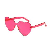 UJEDFHV Lunettes de soleil de cœur Lunettes à effets en forme de cœur for femmes, regardez les lumières se transformer la nuit, lunettes diffraction for pour fête de mariage(Yellow-B)