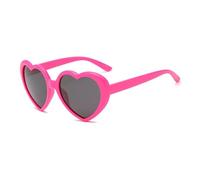 UJEDFHV Lunettes de soleil de cœur Lunettes de soleil dégradées rêve en forme cœur pêche, protection personnalisée, verres polarisés, design arc-en-ciel coloré pour fête de mariage(Rose black)